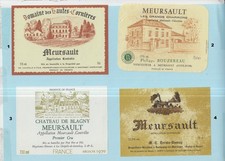 étiquettes vin Bourgogne Meursault Santenay Chambolle Mussigny 1 étiqu au choix