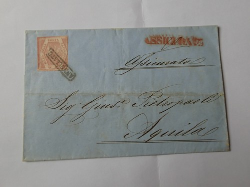 Napoli 1858 lettre avec 10gr - lettre,