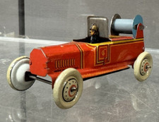 GF FISCHER Fire Truck Pipe Uncoiler Rare Canvas Toy circa 1925