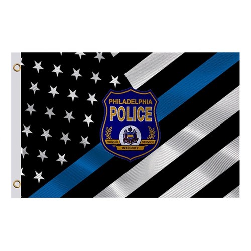 Drapeau usa thin blue line - blue,