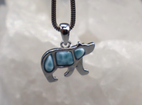 Larimar pendentif ours eisbär - larimar,