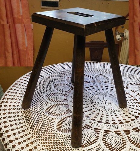 Tabouret ancien quadripode - tabouret,