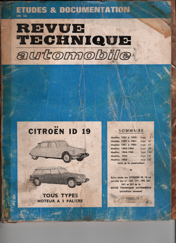 Revue technique citroen 19 - revue,