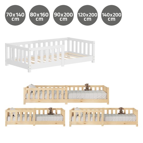 Lit bas enfants - , naturel/blanc