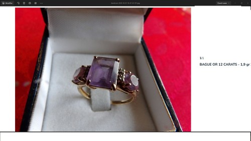 Magnifique bague 12 - or, 10/12