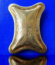 RARE ANTIQUE FUR CLIP gold plated chiseled decor P.W made in france deposited