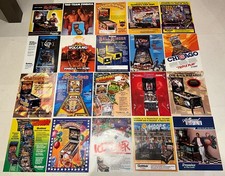 Lot de 20 FLYERS de FLIPPER GOTTLIEB originaux -NOS-  publicités d'époque 80-90
