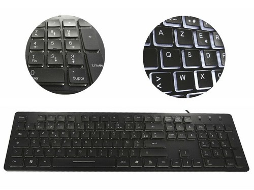 Clavier usb lumineux azerty - clavier,