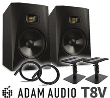 Adam Audio T8V 2-Way Speaker System Noir T8V câble et support set Neuf