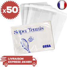 50 Protections Sachet Pochette Refermable Notice Jeux Master System MS