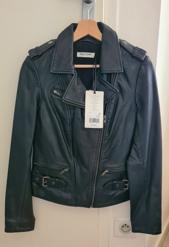 Perfecto cuir noir agneau - cuir, d'agneau