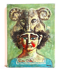 20th century painting, oil/canvas painting signed TARQUINIO, side artist born in 1925.
