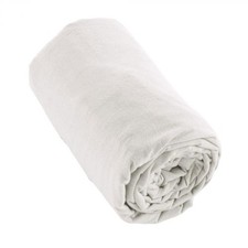 Drap housse 90x190 +30 cm Flanelle de Coton Neige