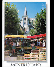 MONTRICHARD (41) FRUIT & VEGETABLE MERCHANT STAND at the Market & CHURCH