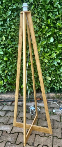 Lampadaire trépied bois - lampadaire,