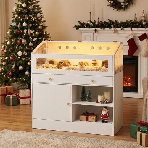 Led hamster cage with - cage,