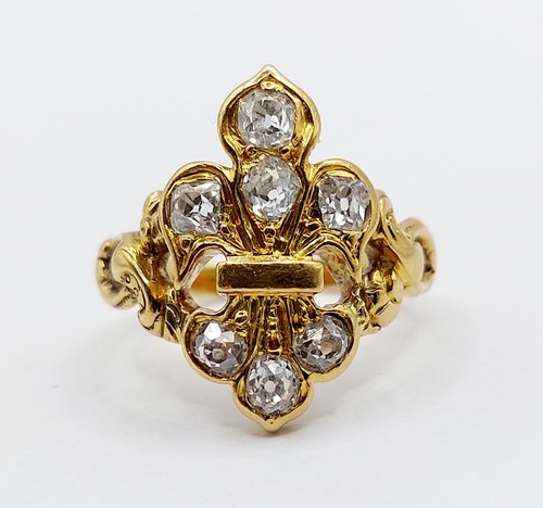 Bague chevalière fleur lys - fleur, de
