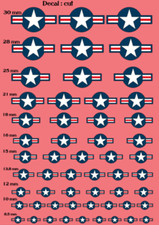 Decalcomanie USAF Navy Roundel Old Crow RC Aircraft All Scales Water slide