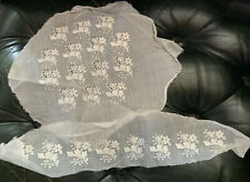 Very nice antique lace pieces with flowers - haberdashery embroidery sewing