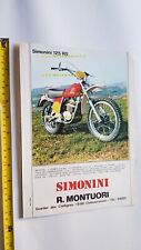 1975 Simonini 125 RS Original French Motorcycle Brochure Brochure