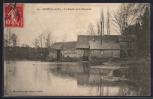 Cpa janzé moulin - cpa, janzé,