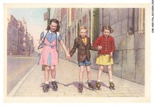 CAR-ADOP16-1288-CHROMOS - folklore belge - brixelles - les patins a roulettes