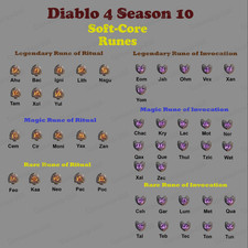 Diablo 4 S10 Season 10 Soft-core All type Runes / Rune D4