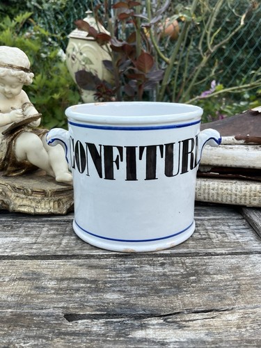 Pot confiture faïence - -,