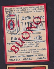 Antique Swiss Match Package Label BN186326 Advertising Coffee Tostato