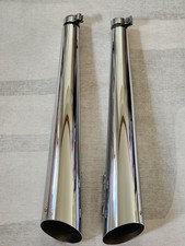 Vance & Hines Mufflers Slip On Slash Cut Chrome For Harley FL 95-10 P# 16741