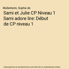 Sami et Julie CP Niveau 1 Sami