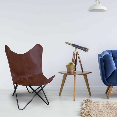 Fauteuil papillon cuir - fauteuil, en
