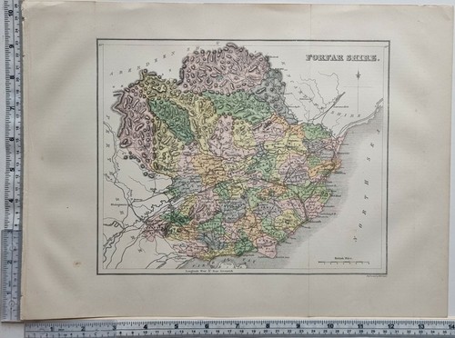 1884 carte écossaise forfar - 1884,