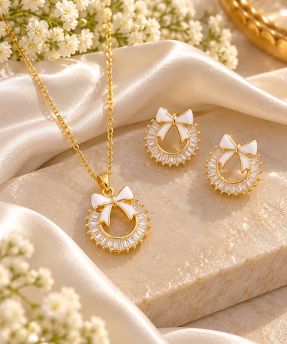 Parure bijoux femme acier - parure,