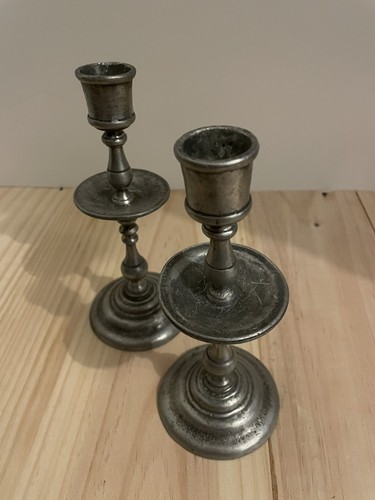 Lot deux bougeoirs vintage - deux,