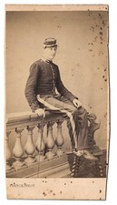 CDV Photo Uniform Paris Second Empire Franck Photography Soldier Saumur School