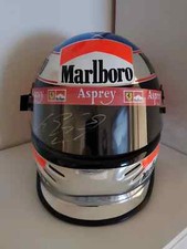 1998 Michael Schumacher Suzuka GP Chromed Bell replica helmet signed