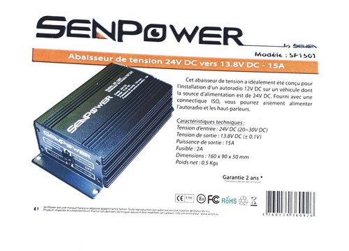 Convertisseur 24v 12v 15a - convertisseur, en