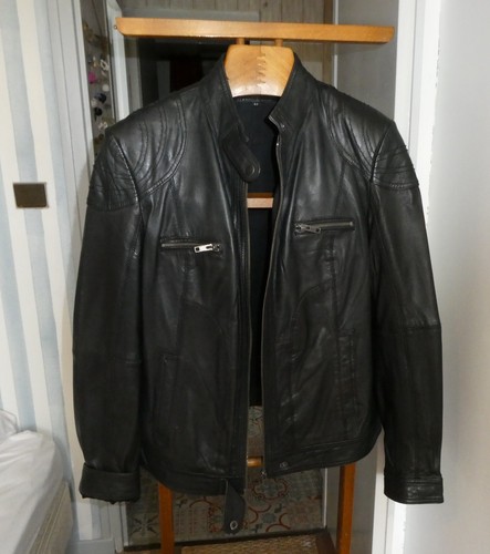 Blouson cuir noir taille - noir,