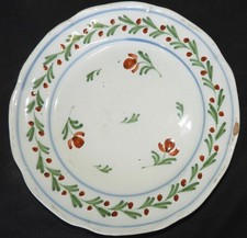 Assiette  ancienne 19ème (décor floral) 22 cm