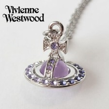 Vivienne Westwood CLARETTA orb necklace purple Mint