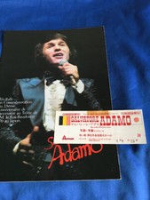 Salvatore Adamo Japan tour book/ticket stub Osaka/promo flyer/Autograph(?) 1976