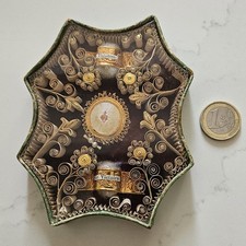 Antique 18th century reliquary. Sainte Victoire. Saint Theodore. Paperolles. 