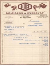 Invoice.AM24347.Le Bois D'oigt.1934.Dolmazon & Exbrayat.Staux