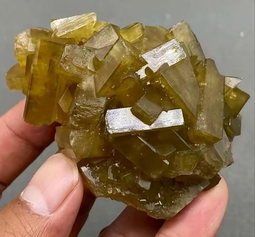 Baryte jaune miel cristaux - miel,,