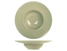 6 Assiettes À Pâtes En Grès Vert Mat 28 Cm H&H