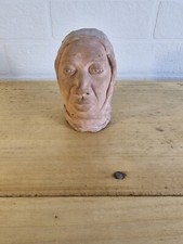 tete mangbetu en platre jean rollet 1961 H 11cm