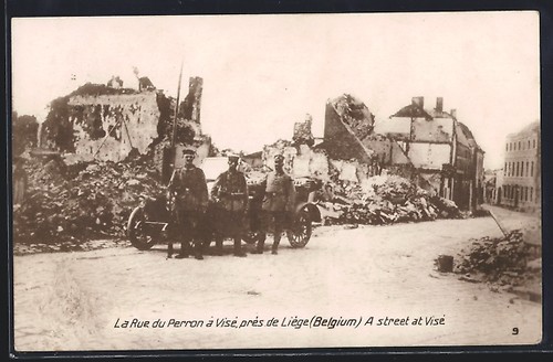 Cpa liége rue - rue, perron