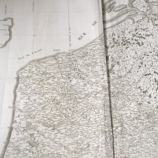 Grande Carte CASSINI fin XVIIIè Nord Pas De Calais Lille Belgique