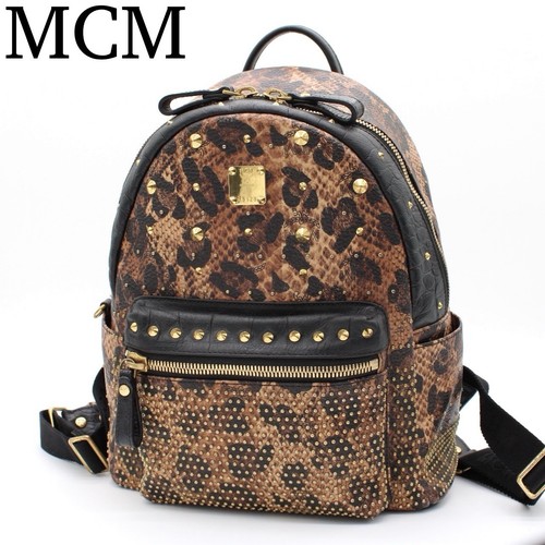 Sac dos clouté léopard - clouté,